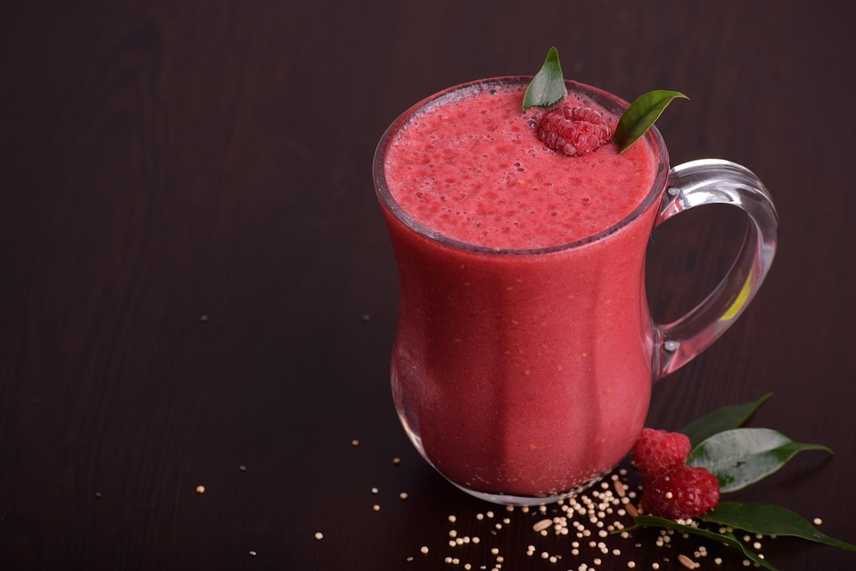 Smoothie aux framboises