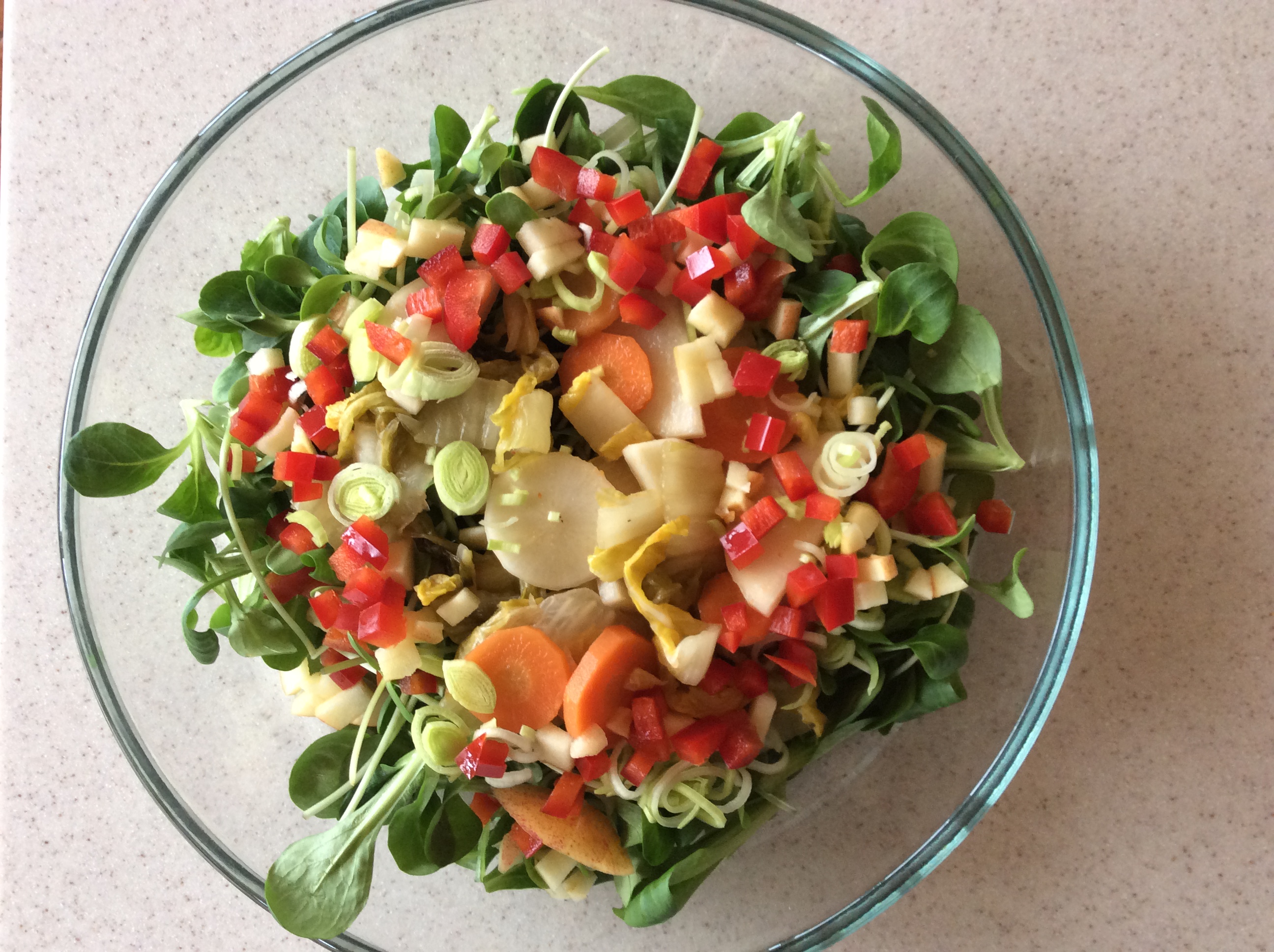 Salade de pousses de tournesol