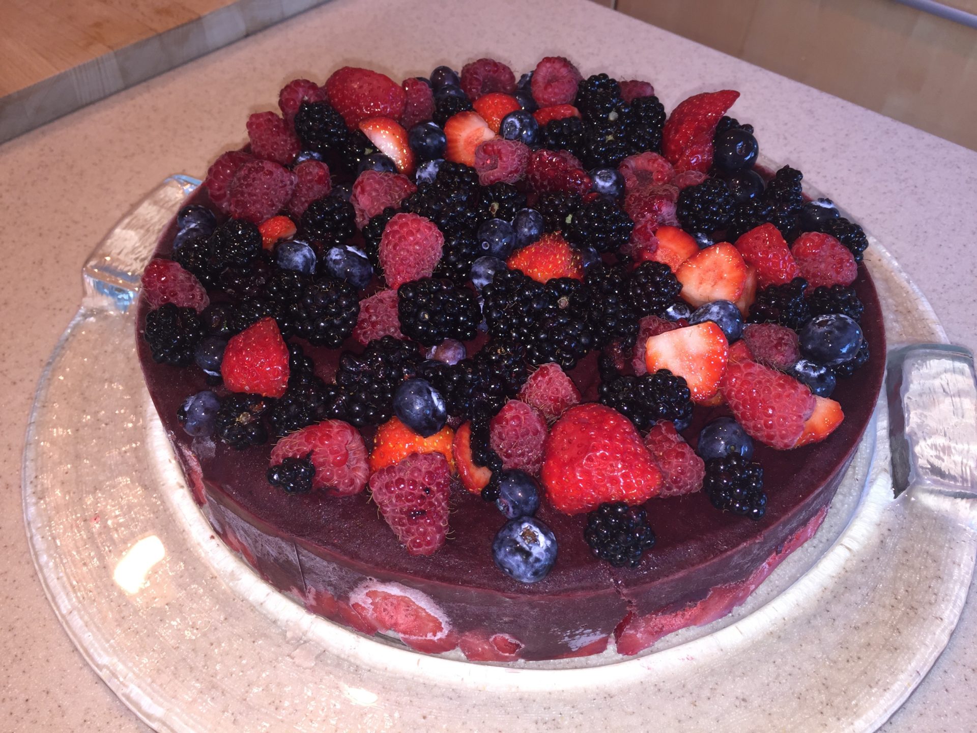 Tourte glacée aux fruits