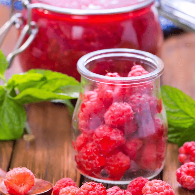 Confiture crue à la framboise